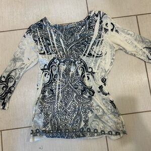 Unity y2k Black and White Top